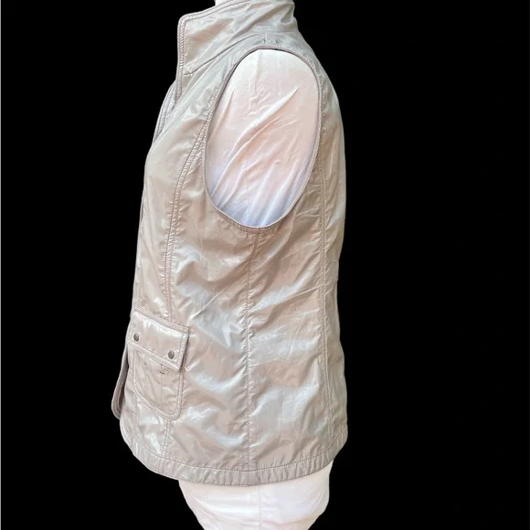 Japanese Brand Rue de Bac Vest Silver Grey Metallic - Picture 13 of 14